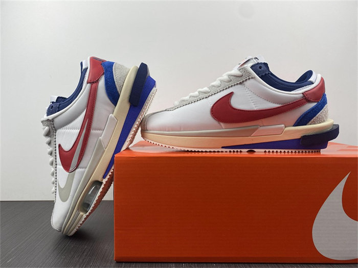 Nike Cortez 4.0 Sacai White University Red Blue
