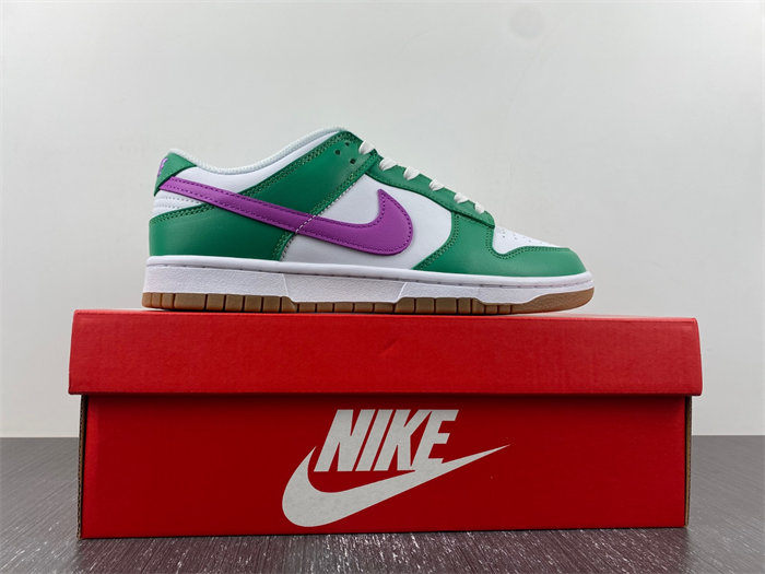 Nike Dunk Low White Stadium Green Fuchsia  FD9922-151