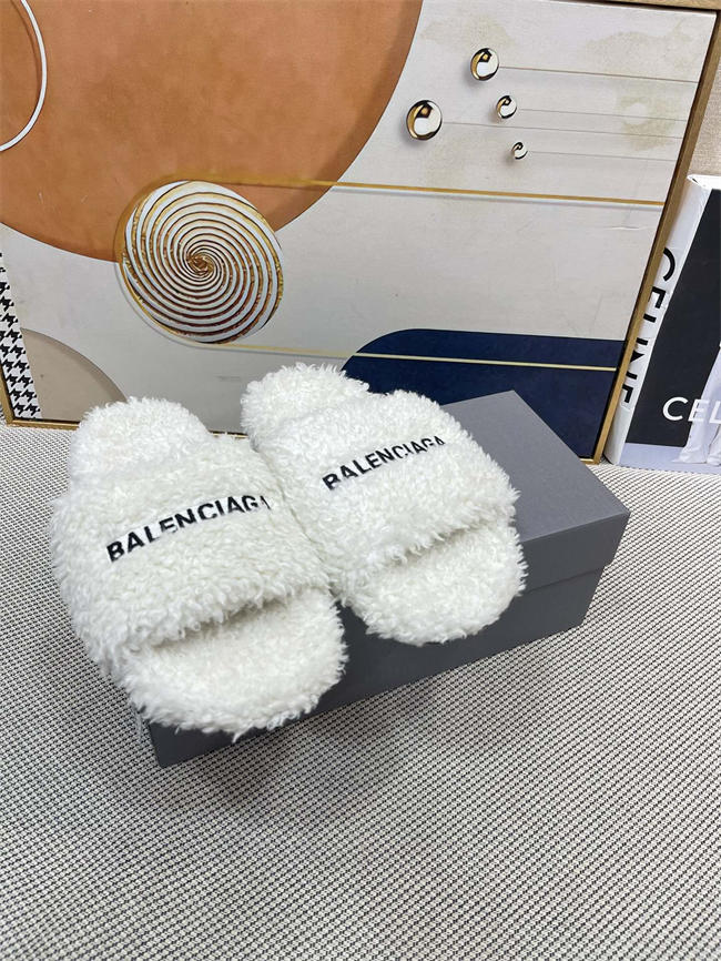 Balenciaga Furry Slide Sandal