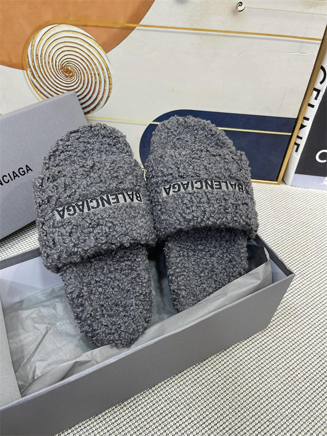 Balenciaga Furry Slide Sandal