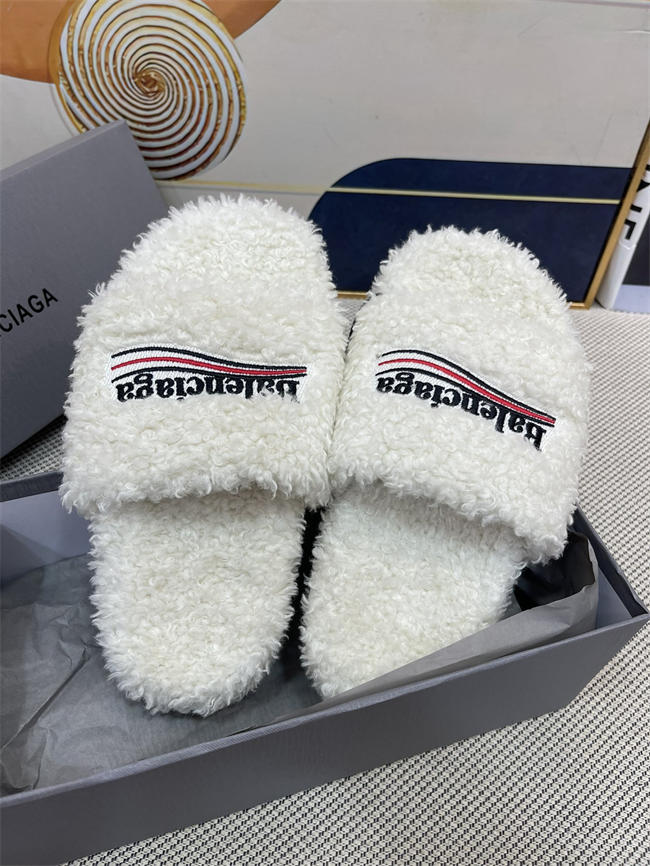 Balenciaga Furry Slide Sandal