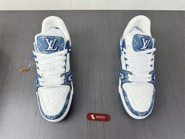 Luis Vitton LV Trainer Monogram Denim White Blue 1A9JGN