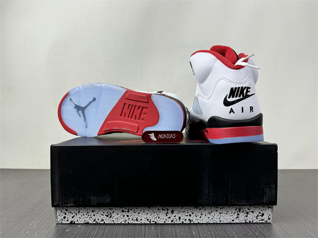 Air Jordan 5 Fire Red Black Tongue 2025 HQ7978-101